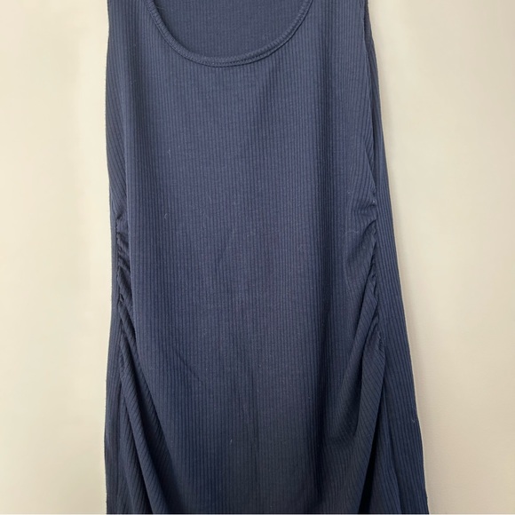 Ribbed Tank Dress in Navy Blue - Picture 11 of 11